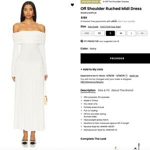 WeWoreWhat Off Shoulder Ruched Midi Dress